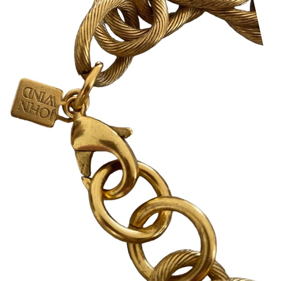 Chunky John Wind chain bracelet Pearl and L initial charm - Picture 9 of 10